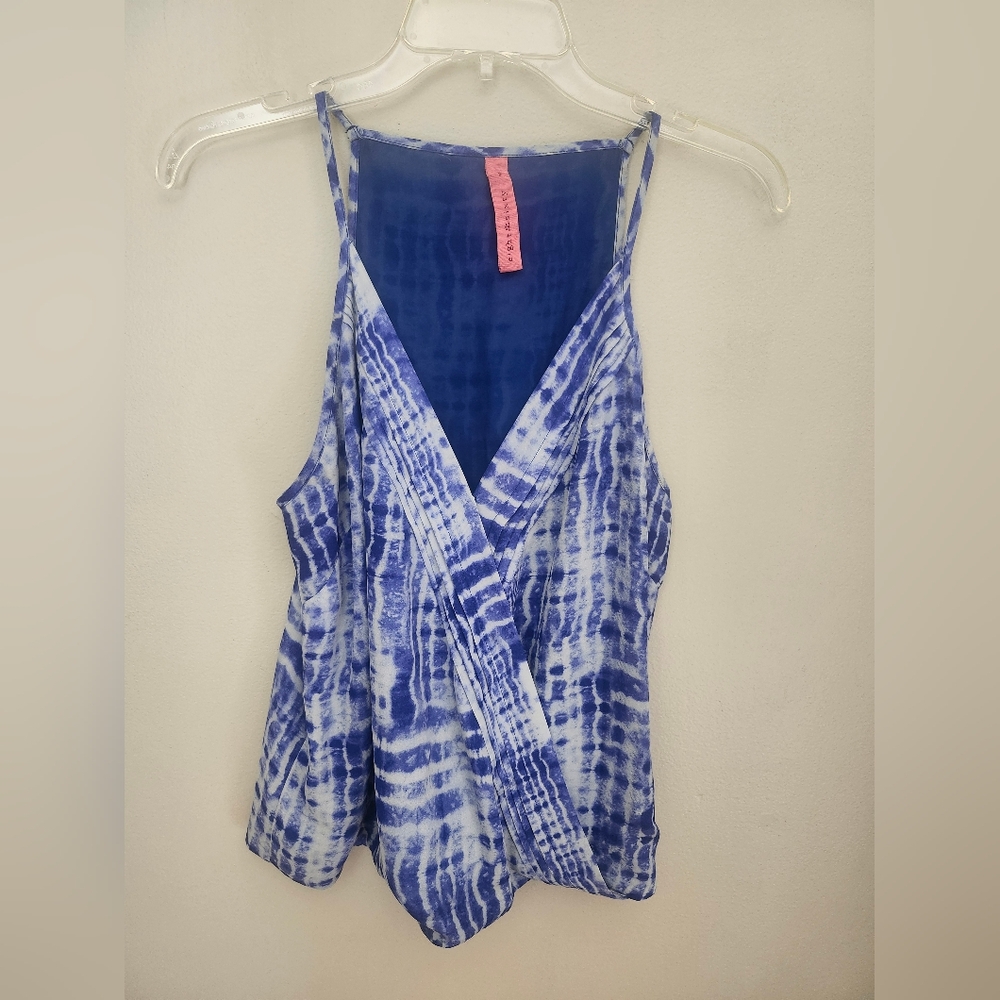 Eighty Six Blue and white tie die tank top
